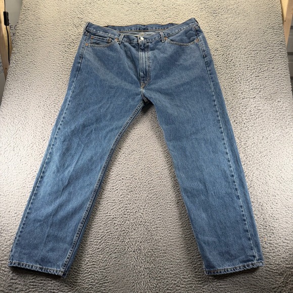 Levi's Other - Levi's 505 Jeans Mens 42x30 Blue Cotton Denim Straight Leg Baggy Faded Workwear